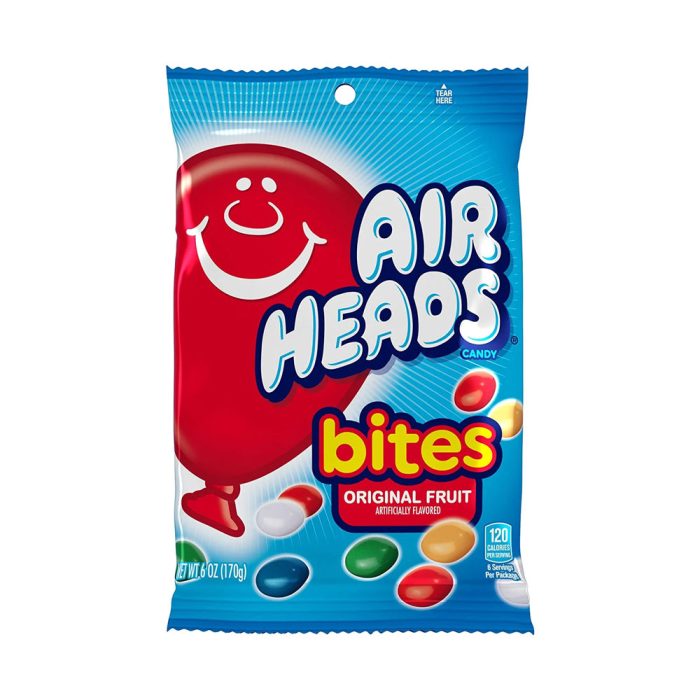 Airheads Peg Bites Fruit 6oz Bag