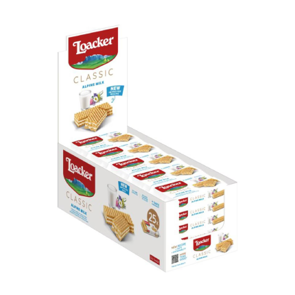 BISCUIT Loacker Alpine Milk 45g Box 25 Pieces