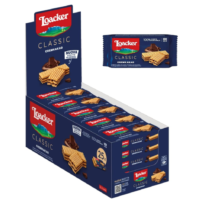 BISCUIT Loacker Cacoa 45g Box 25 Pieces