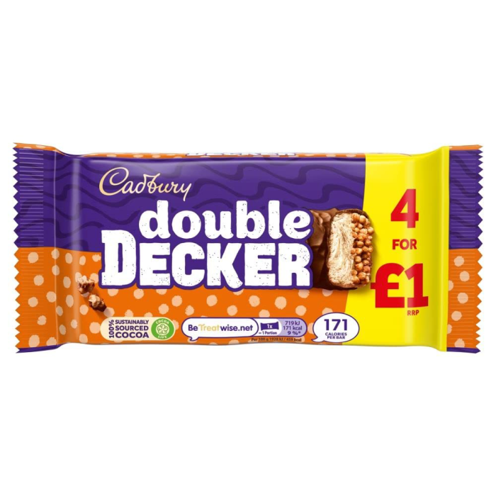 Cadbury Double Decker 149.2g Pack 4 Pieces