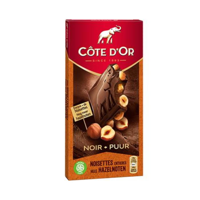 Cote dOr Dark Whole Hazelnut 180g