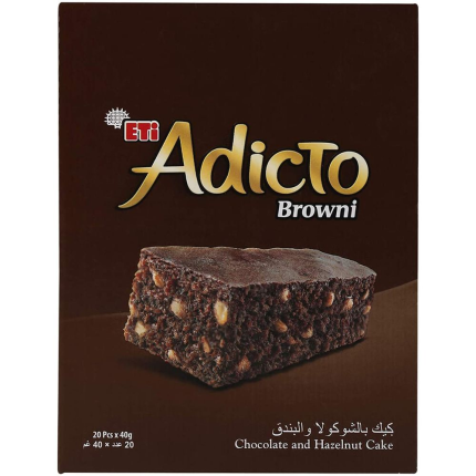 Eti Adicto Browni Hazelnuts 40g Box:20