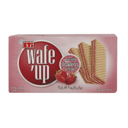 Eti Wafeup Wafer Strawberry 40g Box:24 Pieces