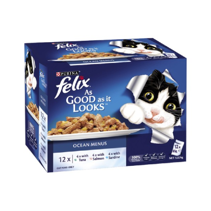 FELIX AGAIL GiJ MV Ocean Fish 85g Box:12 Pieces