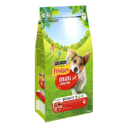 FRISKIES MINI MENU Dog Beef 1.5kg Bag