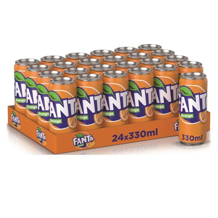 Fanta Cans 330ml Box:24 Pieces