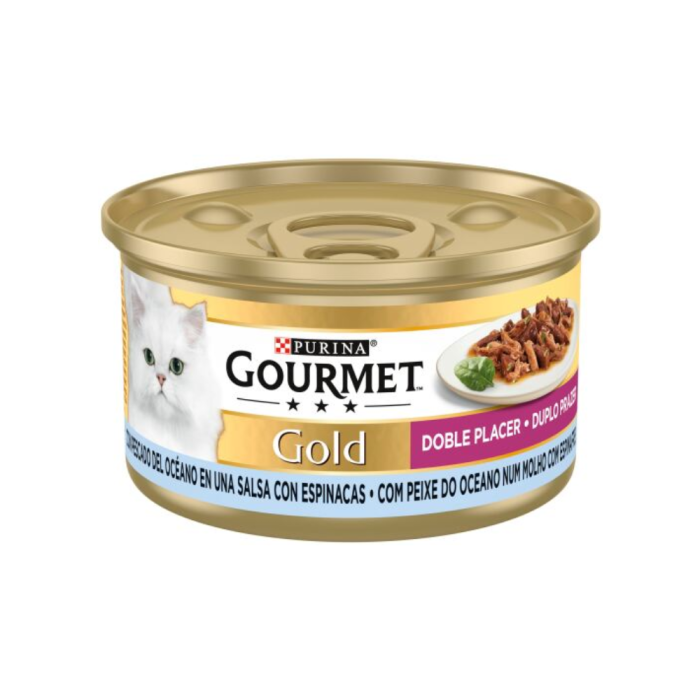 GOURMET GOLD DuoT Spinnach & Ocean Fish 85g Piece