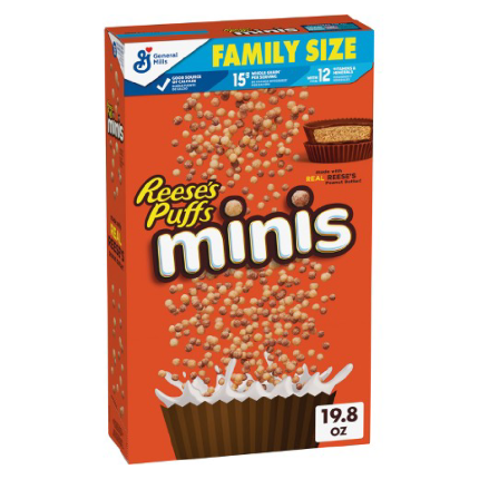 General Mills Cereal Reeses Puffs Minis 19.8oz Piece