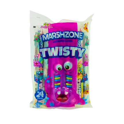 Marshzone Twisty Vanilla Marshmallow 15g Pack:24 Pieces