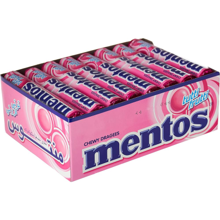 Mentos Candy tutti Fruiti 29g Pack:24 Pieces