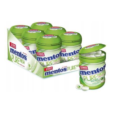 Mentos Pure Fresh Lime 60g Pack:6 Pieces