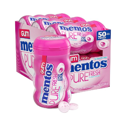 Mentos Pure Fresh Tutti Frutti 60g Pack 6 Pieces