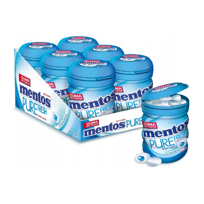 Mentos Pure Fresh mint 60g Pack:6 Pieces