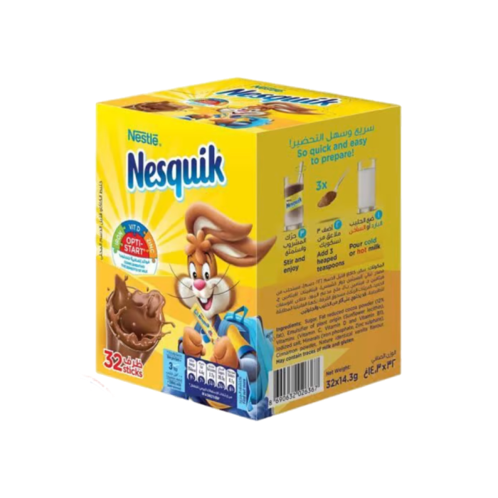 Nestle Nesquik Chocolate Milkshake Singles 13.5g Box:32 Pieces
