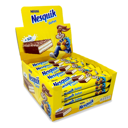 Nestle Nesquik Wafer Milk Chocolate 26.7g Box 30 Pieces