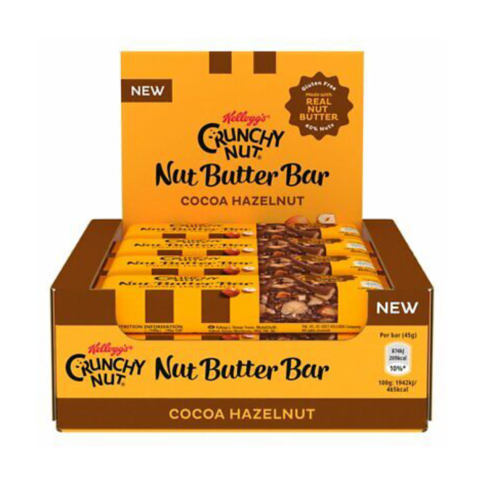 Kellogg's Crunchy Nut Hazelnut Butter 45g Box:12 Pieces