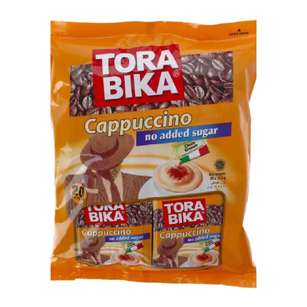 Tora Bika Cappuccino sugar free 12.5g Bag:20 Pieces