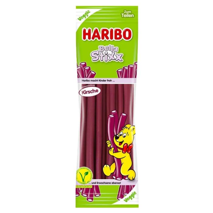 Haribo DE Balla-Balla Sticks Kirsch 200g Piece