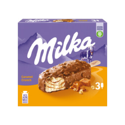 Milka Caramel Crunch Ice Cream 3x90ml Pack