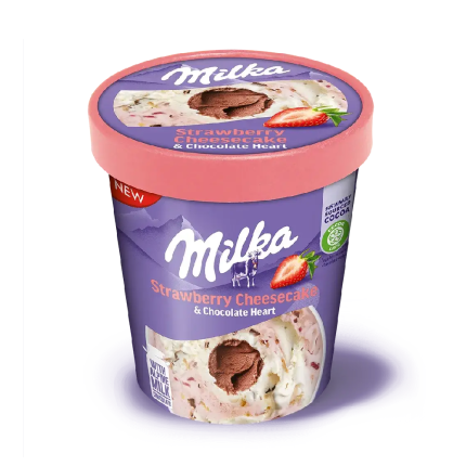 Milka Strawberry Cheesecake Cup 480ml